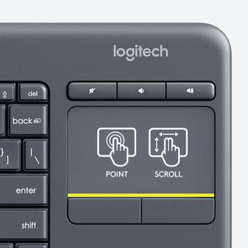 LOGITECH K400 Plus Keyboard, Swiss (920-007133)