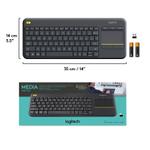 LOGITECH Wireless Touch Keyboard K400 Plus Tastatur Sort (920-007133)