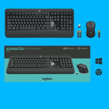 LOGITECH USB / full size / whisper-quiet incurve keys / palm rest / incl. Cordless Laser Mouse/ 2.4 GHz Unifying receiver (920-008685)