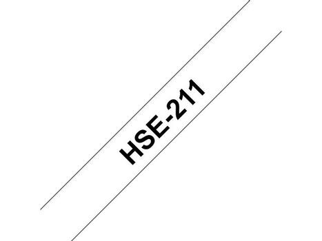 BROTHER HSE211 5.8MM BLK ON WHT HEAT SHRINK TAPE (HSE211)