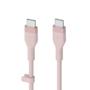 BELKIN BOOSTCHARGE USB-C TO C 2.0 SILICONE CABLE 2M PINK (CAB009BT2MPK)