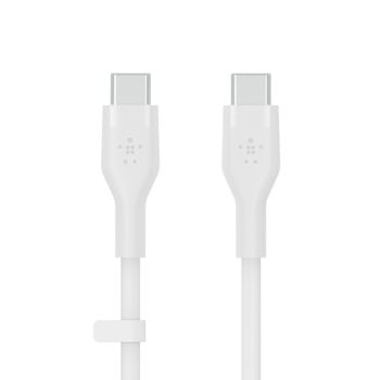 BELKIN BOOSTCHARGE USB-C TO C 2.0 SILICONE CABLE 1M WHITE CABL (CAB009BT1MWH)