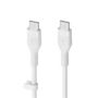 BELKIN BOOSTCHARGE USB-C TO C 2.0 SILICONE CABLE 2M WHITE CABL (CAB009BT2MWH)