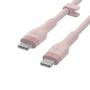 BELKIN BOOSTCHARGE USB-C TO C 2.0 SILICONE CABLE 2M PINK (CAB009BT2MPK)