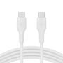 BELKIN BOOSTCHARGE USB-C TO C 2.0 SILICONE CABLE 1M WHITE CABL (CAB009BT1MWH)