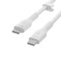 BELKIN BOOSTCHARGE USB-C TO C 2.0 SILICONE CABLE 1M WHITE CABL (CAB009BT1MWH)