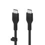 BELKIN BOOSTCHARGE USB-C TO USB C 2.0 SILICONE CABLE 1M BLACK CABL (CAB009BT1MBK)
