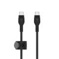 BELKIN BOOSTCHARGE USB-C TO C 2.0 BRAIDED SILICONE 2M BLACK CABL