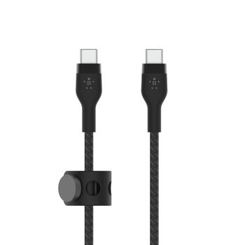 BELKIN BOOSTCHARGE USB-C TO C 2.0 BRAIDED SILICONE 3M BLACK (CAB011BT3MBK)