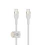 BELKIN BOOSTCHARGE USB-C TO C 2.0 BRAIDED SILICONE 1M WHITE CABL