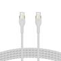 BELKIN BOOSTCHARGE USB-C TO C 2.0 BRAIDED SILICONE 3M WHITE CABL (CAB011BT3MWH)