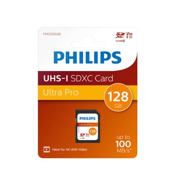 PHILIPS Micro SDXC Card 128GB Class 10 UHS-I U1 incl. Adapter (FM12SD65B/00)