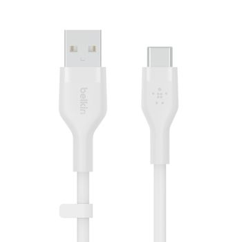 BELKIN BOOSTCHARGE USB-A TO USB-C SILICONE CABLE 3M WHITE CABL (CAB008BT3MWH)