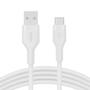 BELKIN BOOSTCHARGE USB-A TO USB-C SILICONE CABLE 2M WHITE (CAB008BT2MWH)