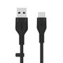 BELKIN BOOSTCHARGE USB-A TO USB-C SILICONE CABLE 2M BLACK CABL (CAB008BT2MBK)
