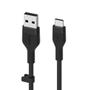 BELKIN BOOSTCHARGE USB-A TO USB-C SILICONE CABLE 1M BLACK CABL (CAB008BT1MBK)