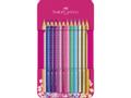 FABER-CASTELL - Sparkle colour pencil,12 pc in tin box (201737)