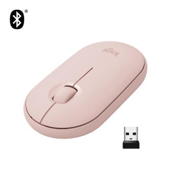 Logitech Pebble M350 - mus - Bluetooth, 2.4 GHz - rosa
