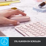 Logitech Pebble M350 - mus - Bluetooth,  2.4 GHz - rosa (910-005717)