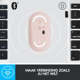 Logitech Pebble M350 - mus - Bluetooth,  2.4 GHz - rosa (910-005717)