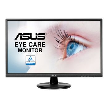 ASUS VA249HE - LED monitor - 23.8" - 1920 x 1080 Full HD (1080p) @ 60 Hz - VA - 250 cd/m² - 3000:1 - 5 ms - HDMI, VGA - black (VA249HE)