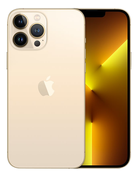 APPLE iPhone 13 Pro Max - 5G smartphone - dual-SIM / Internal Memory 128 GB - OLED-skärm - 6.7" - 2778 x 1284 pixlar (120 Hz) - 3 st. bakre kameror 12 MP, 12 MP, 12 MP - front camera 12 MP - guld (MLL83QN/A)