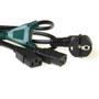 ACT Splitser voor stroom - CEE 7/7 (M) naar IEC 60320 C13 - 230 Volt wisselstroom V - 1.8 m - 90° connector - zwart