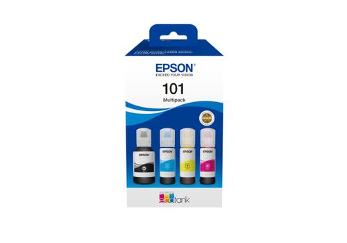 EPSON n 101 Multipack - 4-pack - black, yellow, cyan, magenta - original - ink tank - for Epson L4260, L4266, L6190, L6260, L6270, L6276, L6290, EcoTank L14150, L4260, L6270, L6290 (C13T03V64A)