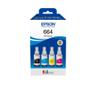 EPSON EcoTank 664 - 4-pack - svart, gul, cyan, magenta - original - bläcktank - för L380, L395, L495, EcoTank ET-2650, L1455, L656, EcoTank ITS L3050, L3060, L3070