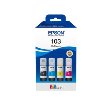 EPSON 103 Multipack - 4-pack - svart, gul, cyan, magenta - original - påfyllnadsbläck - för L1210, L3210, L3211, L3251, L3256, L3260, L3266, EcoTank L1250, L3210, L3250, L3260 (C13T00S64A)