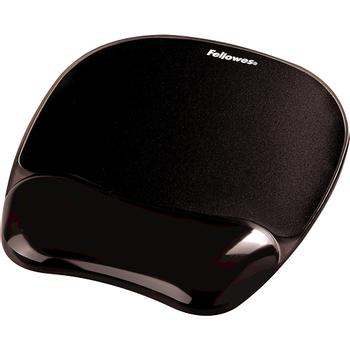 FELLOWES Crystal black mousepad & wrist rest (9112101)