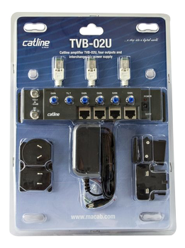TELEVES 768012Catline Amplifier TVB-02U with 4 RJ45 outputs (768012)
