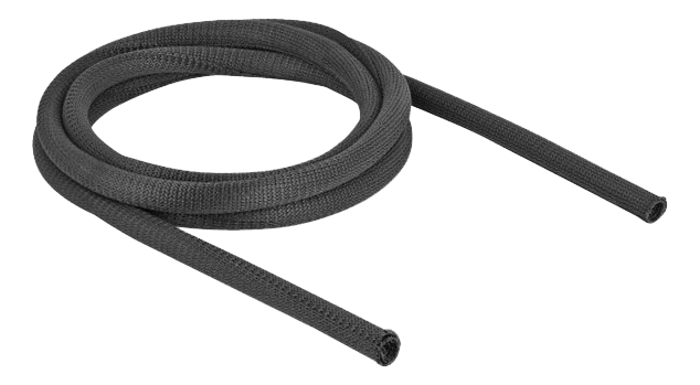 DELOCK Woven Sleeve self-closing heat-resistant 2 m x 13 mm black (19171)