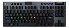 Logitech G915 TKL Tenkeyless LIGHTSPEED Wireless RGB Mechanical Gaming Keyboard - tastatur - Nordisk - karbon