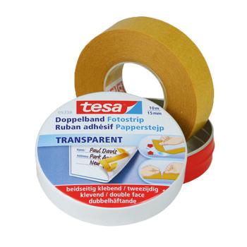 TESA Tesa® dobbeltsidet tape universal TESA TESA® DOPPELBAND (L x B) 10 m x 15 mm Hvid 1 Rolls - (Fjernlager - levering  2-4 døgn!!) (05338-00000-01)