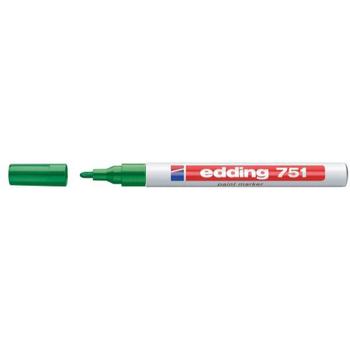 EDDING 751 Paint Marker Bullet Tip 1-2mm Line Green (Pack 10) - 4-751004 (4-751004)