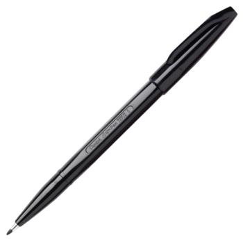 PENTEL Original Sign Pen S520 Fibre Tip Pen 2mm Tip 1mm Line Black (Pack 12) - S520-A (S520-A)