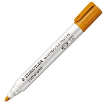 STAEDTLER Lumocolor Whiteboard Marker Bullet Tip 2mm Line Orange (Pack 10) - 351-4 (351-4)