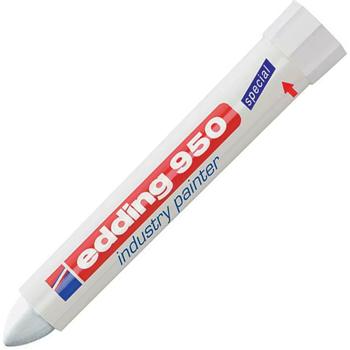 EDDING 950 Industry Painter Permanent Marker Bullet Tip 10mm Line White (Pack 10) - 4-950049 (4-950049)