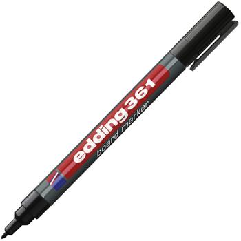 EDDING 361 Whiteboard Marker Bullet Tip 1mm Line Black (Pack 10) - 4-361001 (4-361001)