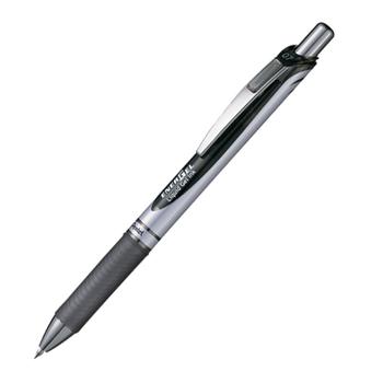 PENTEL Energel XM Retractable Gel Rollerball Pen 0.7mm Tip 0.35mm Line Black (Pack 12) - BL77-AO (BL77-AO)