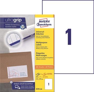 AVERY Self-Adhesive Label White 200  (3478-200)