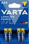 VARTA LONGLIFE Power AAA-batterier LR03 4stk