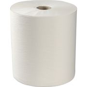ABENA Håndklæderulle, Abena Care-Ness Excellent Eco, 1-lags, 213m x 20,3cm, Ø19,5cm, hvid, 100% nyfiber