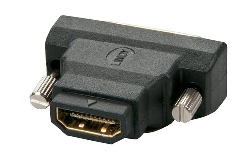 LINDY Adapter HDMI Kontakt - DVI Plugg HDMI Kontakt (Hun) - DVI Plugg (Han) (41228)