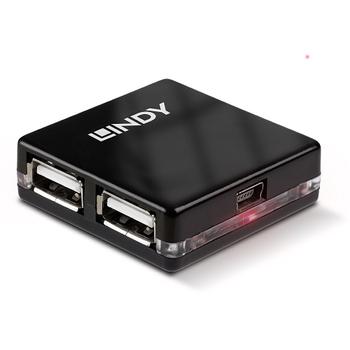 LINDY Usb 2.0 Mini Hub 4 Port (42742)