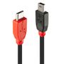 LINDY USB Kabel Micro-B / Mini-B OTG, 0,5m  Micro-B St Mini-B St