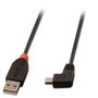LINDY USB 2.0 Typ A/Mini-B 90° 0,5m  Mini-B Stecker rechts