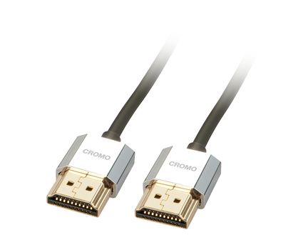 LINDY CROMO Slim HDMI High Speed A/A Kabel, 2m  mit Ethernet (41672)