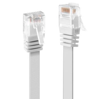 LINDY U/UTP Flat PatchCord Cat6. CU. White. 2.0m Factory Sealed (47502)